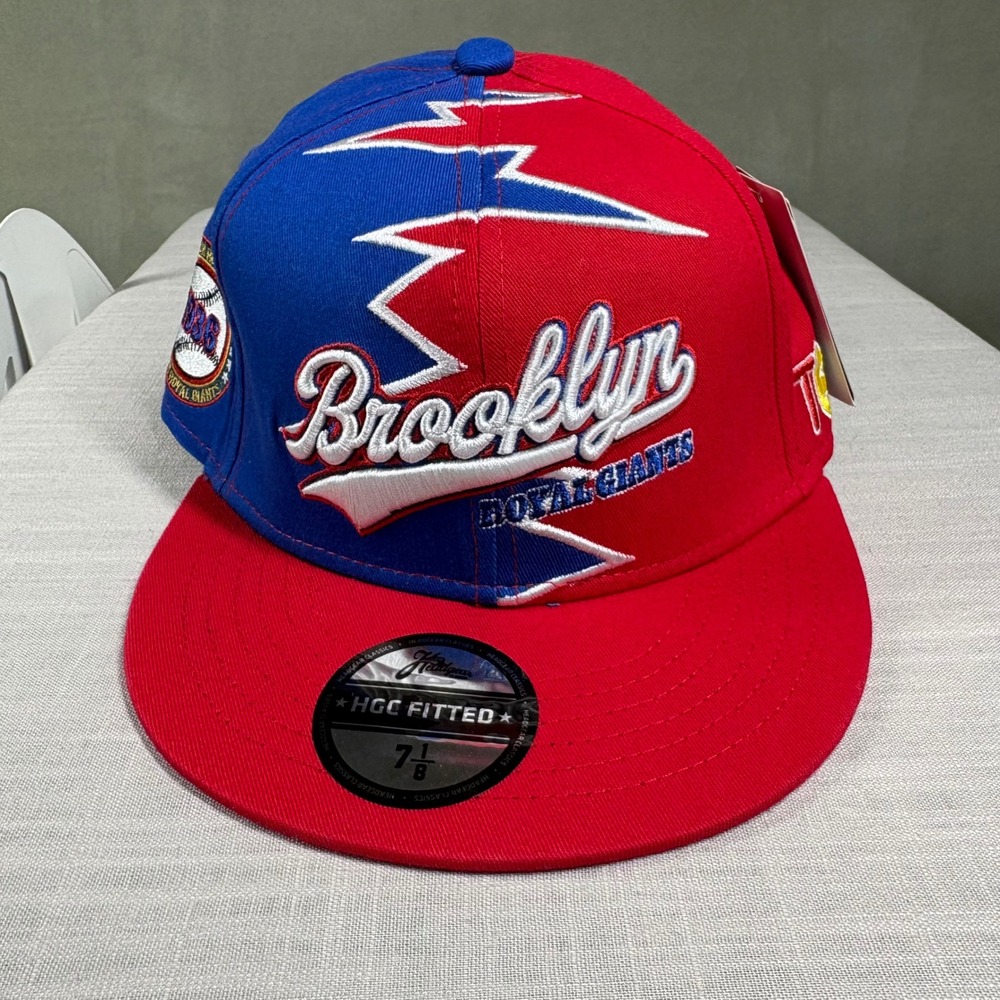 Headgear‎ Classics Brooklyn Royal Giants 1936 Fitted Hat Red Blue 7 1/8 TOSA Cap